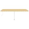 vidaXL Automatische Markise mit LED & Windsensor 600x350 cm Gelb/Weiß
