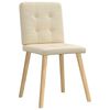 vidaXL Esszimmerst&uuml;hle 2 Stk. Creme Stoff