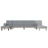 vidaXL Schlafsofa in L-Form Hellgrau 260x140x70 cm Stoff