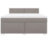 vidaXL Boxspringbett mit Matratze Taupe 180x200 cm Stoff