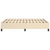 vidaXL Bettgestell ohne Matratze Creme 140x190 cm Stoff
