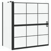 vidaXL Bad-Duschschirm Schwarz und Transparent 116 x 68 x 128 cm