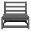 vidaXL 3-tlg. Garten-Lounge-Set mit Kissen Grau Kiefer Massivholz