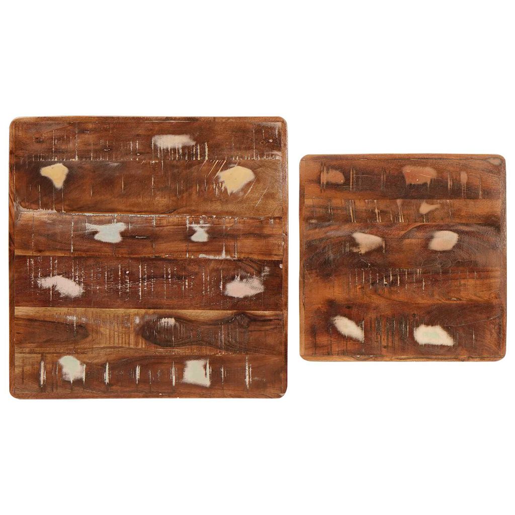 vidaXL Beistelltische Mehrfarbig recyceltes Massivholz