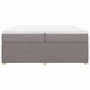 vidaXL Boxspringbett mit Matratze Taupe 200x200 cm Stoff