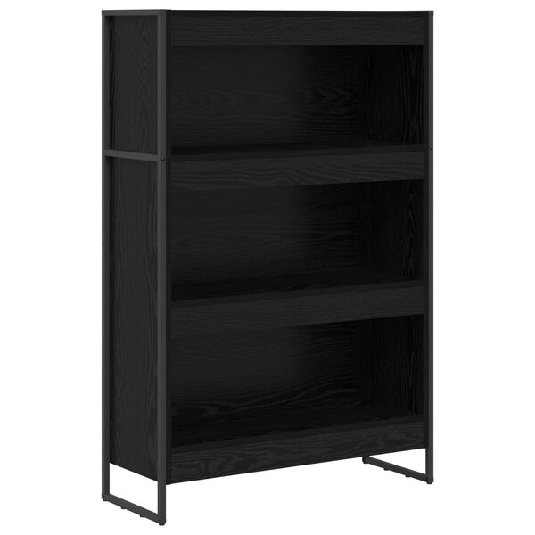 vidaXL B&uuml;cherregal Schwarz Eichen-Optik 80 x 30 x 155 cm Holzwerkstoff