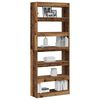 vidaXL B&uuml;cherregal mit Regal Altholz 80 x 30 x 198 cm Holzwerkstoff