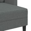 vidaXL 2-Sitzer-Sofa mit Chaiselongue L-f&ouml;rmig Dunkelgrau 125 cm Stoff