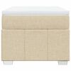 vidaXL Boxspringbett mit Matratze Creme 90x200 cm Stoff