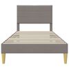 vidaXL Bettrahmen mit Kopfteil Taupe 80 x 200 cm Stoff