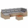 vidaXL Gartensofa-set 8 stk. Beige und Hellgrau Poly-Rattan