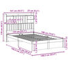 vidaXL Massivholzbett mit Regal ohne Matratze 135x190 cm Kiefer