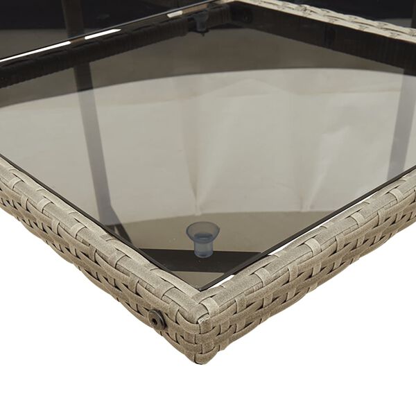 vidaXL 11-tlg. Garten-Essgruppe mit Kissen Grau Poly Rattan