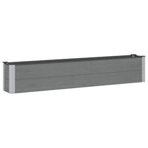 vidaXL Hochbeet Grau 200 x 30 x 36 cm