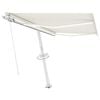 vidaXL Markise Manuell Einziehbar mit LED 300x250 cm Creme