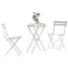 vidaXL Klapp Bistro Set 3 pcs Beige Stahl