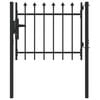 vidaXL Zauntor BOXTEL 103 x 124,5 cm Pulverbeschichteter Stahl Grau