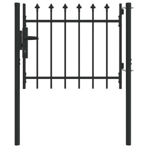 vidaXL Zauntor BOXTEL 103 x 124,5 cm Pulverbeschichteter Stahl Grau