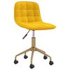 vidaXL Esszimmerst&uuml;hle 2 Stk. Drehbar Senfgelb Samt