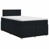 vidaXL Boxspringbett mit Matratze Schwarz 120 x 190 cm Stoff