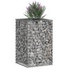 vidaXL Gabionen Hochbeet Silber 50 x 50 x 80 cm Verzinkter Stahl