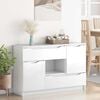 vidaXL Sideboard Hochglanz Wei&szlig; 100 x 30 x 65,6 Holzwerkstoff