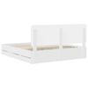 vidaXL Bettrahmen mit Schubladen Wei&szlig; 200 x 200 cm Ingenieurs Holz