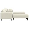 vidaXL Samt Sofa mit Kissen 3 pcs Creme 208 cm Samt