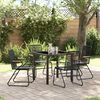 vidaXL Garten Essgruppe 5 pcs Schwarz Pulverbeschichteter Stahl
