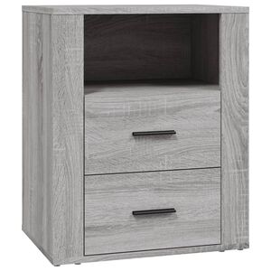vidaXL Nachttisch Grau Sonoma 50x36x60 cm Holzwerkstoff