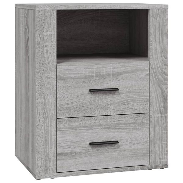 vidaXL Nachttisch Grau Sonoma 50x36x60 cm Holzwerkstoff