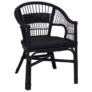 vidaXL Stapelstuhl Rattan Schwarz 60 x 60 x 81 cm