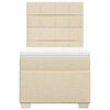 vidaXL Boxspringbett mit Matratze Creme 80x200 cm Stoff