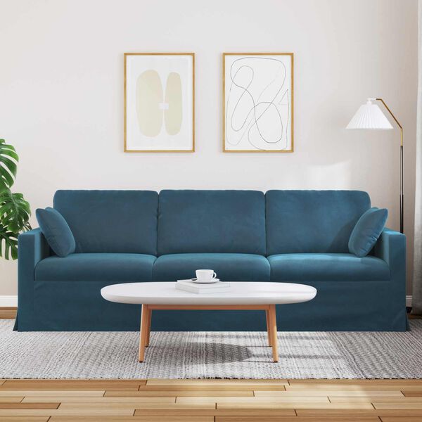 vidaXL Sofa Blau 228 x 78 x 80 cm Samt