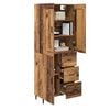vidaXL Highboard mit Schubladen 2 pcs Altholz Holzwerkstoff