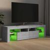 vidaXL TV-Schrank mit LED-Beleuchtung Betongrau 140x36,5x40 cm