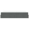 vidaXL Bettgestell mit Matratze mit Matratze 2 pcs Dunkelgrau Stoff