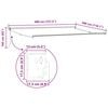vidaXL Einziehbare Markise Hellgrau 400 x 300 cm Stoff