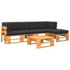 vidaXL 4-tlg. Paletten-Lounge-Set Honigbraun Impr&auml;gniertes Kiefernholz