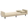 vidaXL Schlafsofa mit Kissen Creme Stoff