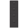 vidaXL Aktenschrank 2 pcs Schwarz 44 x 50 x 139 cm Kaltgewalzter Stahl