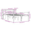 vidaXL Massivholzbett mit Regal ohne Matratze 140x200 cm Kiefernholz