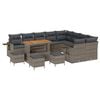 vidaXL Gartensofa-set 13 stk. 12-Sitzanzahl Grau Poly-Rattan