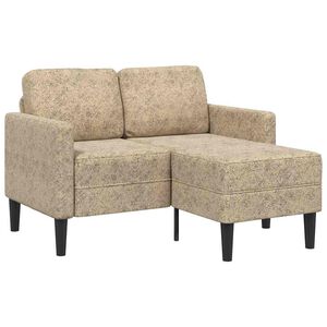 vidaXL 2-Sitzer-Sofa mit Chaiselongue L-Form Hellgrau 125cm Kunstleder