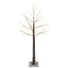 vidaXL Verschneiter LED-Weihnachtsbaum Braun 22 x 22 x 120 cm