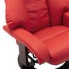 vidaXL TV-Sessel mit Fu&szlig;hocker Rot Kunstleder