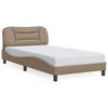 vidaXL Bettgestell ohne Matratze "Hvar" Cappuccino-Braun 100x200 cm Kunstleder