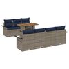 vidaXL Garten-Sofa-Set 8 stk. Grau und Marineblau