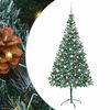 vidaXL Künstlicher Weihnachtsbaum Grün 210 cm PVC und Stahl
