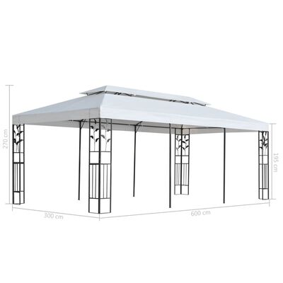 vidaXL Pavillon 3x6 m Weiß